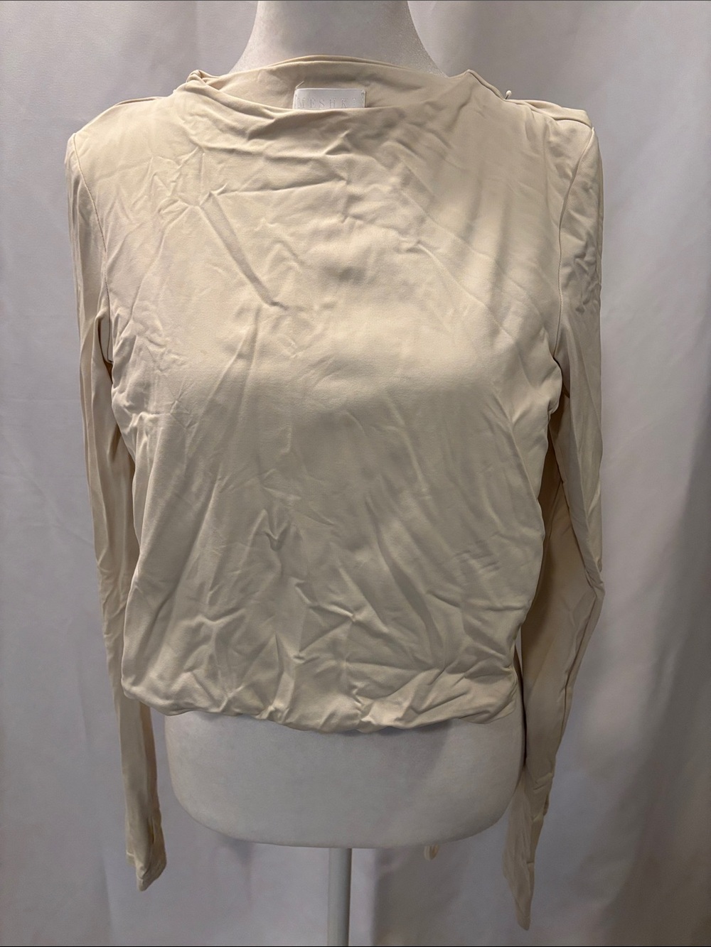 Meshki Cream Blouse with Signature Label - XS